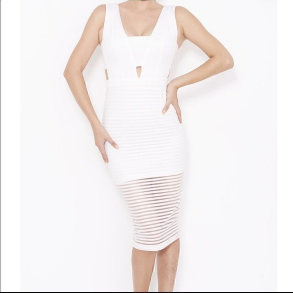 Mustard Seed Cut Out Fitted Dress S